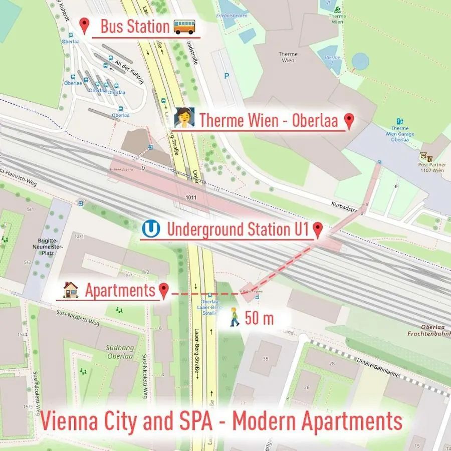 Vienna City And Spa - Modern Apartments Next To Therme Wien & 15 Minutes To The City Center